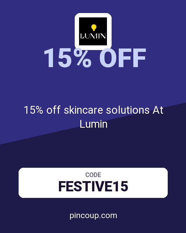 15% off skincare solutions At Lumin