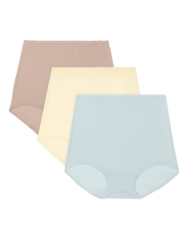 Bali Skimp Skamp Brief, 3-Pack Evening Blush/Sandshell/Gloss 11 Women's at OneHanesPlace.com