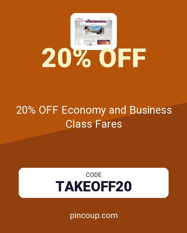 Qatar Airways coupon: 20% OFF Economy and Business Class Fares