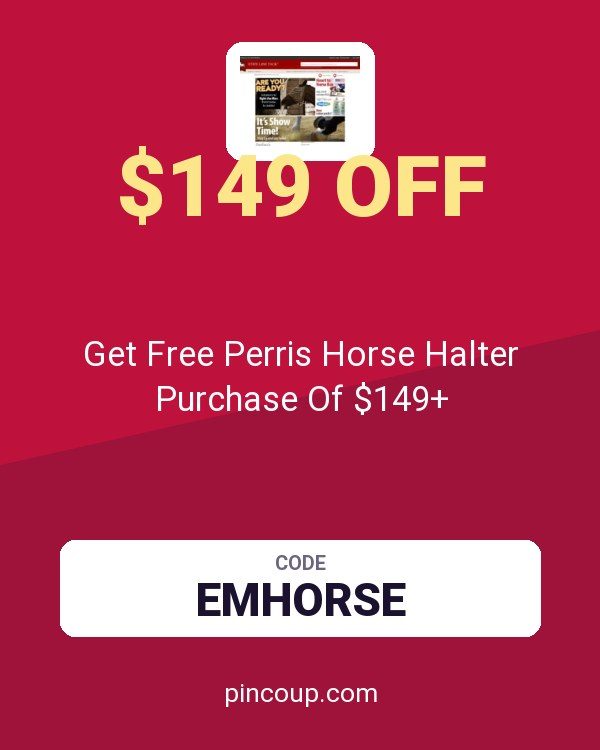 Statelinetack.com coupon: Get Free Perris Horse Halter Purchase Of $149+