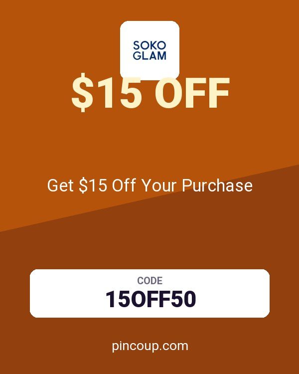 Soko Glam coupon: Get $15 Off Your Purchase