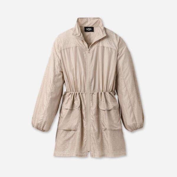 UGG® Women's Kynlee Zip Front Dress Tops in Bluff, Size XL