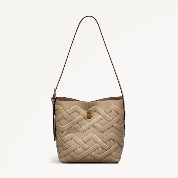Stone Beige Large Handbag Threadneedle Street Cable SS25 Radley