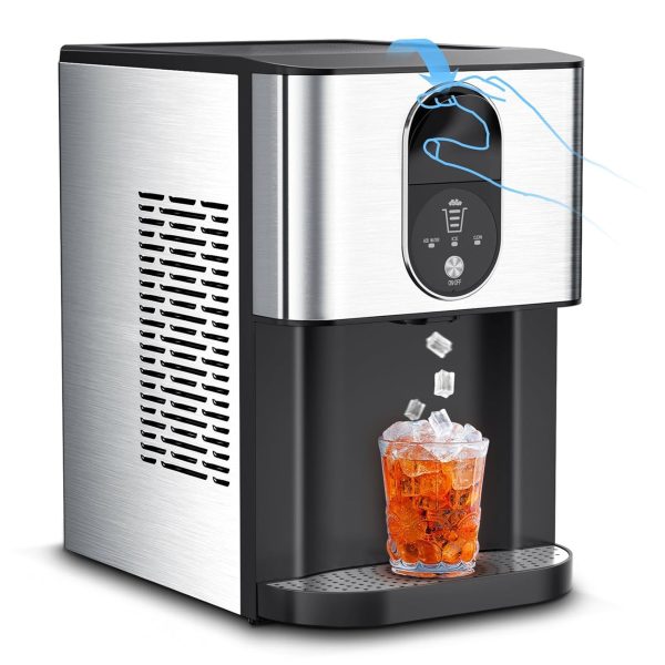 COWSAR Silent Nugget Ice Maker 44lbs/24H Countertop Dispenser - Silver at Kismile