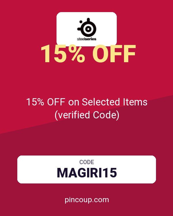 SteelSeries coupon: 15% OFF on Selected Items (verified Code)