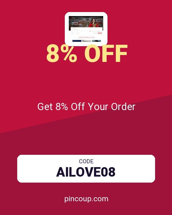 Air India coupon: Get 8% Off Your Order