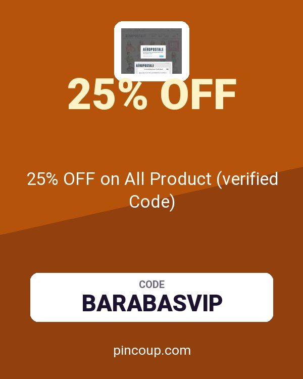 Aeropostale coupon: 25% OFF on All Product (verified Code)