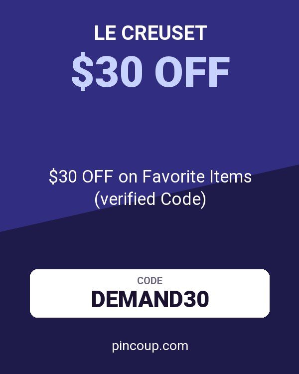 Le Creuset coupon: $30 OFF on Favorite Items (verified Code)