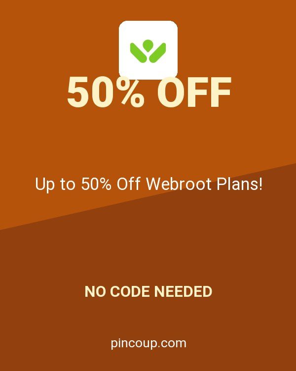 Webroot Inc. coupon: Up to 50% Off Webroot Plans!