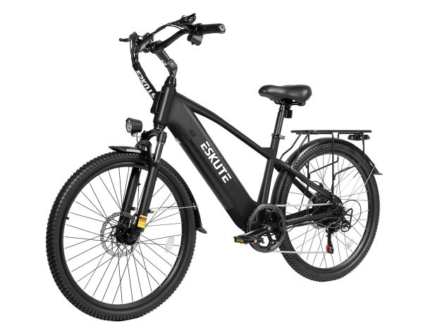 Eskute® C200 SO Electric Bike for Adults - Black / Bike at Eskute Ebikes