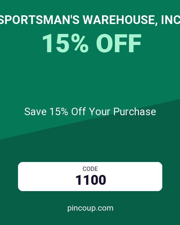 Sportsman's Warehouse, Inc. coupon: Save 15% Off Your Purchase