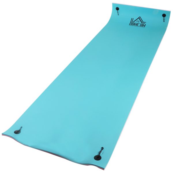 HOMCOM 17' x 5' Floating Water Mat, 3-Layer Swimming Pool Float Ultimate Super-Sized Portable Foam Raft, Thick and Durable Water Activities Mat for La at Aosom.com