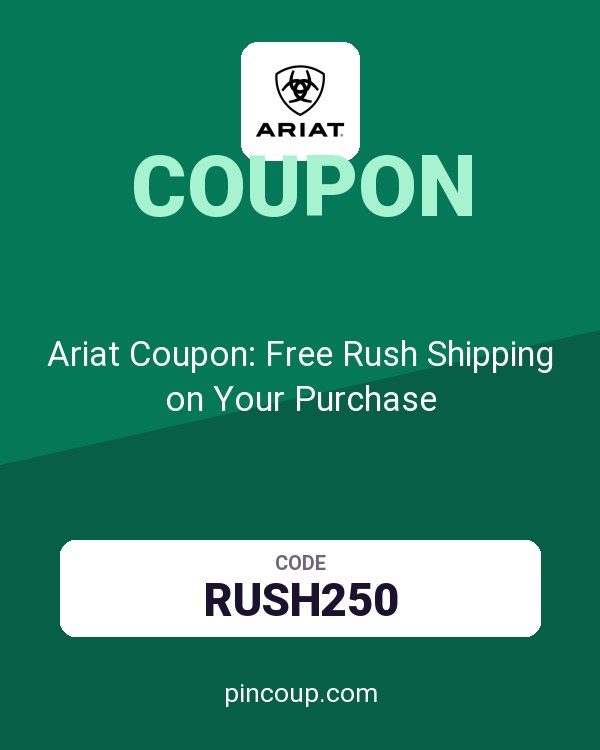 Ariat Coupon: Free Rush Shipping on Your Purchase