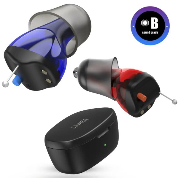 Linner Saturn OTC Hearing Aids [FSA & HSA Eligible] - Black at LINNER OTC Heraing Aids