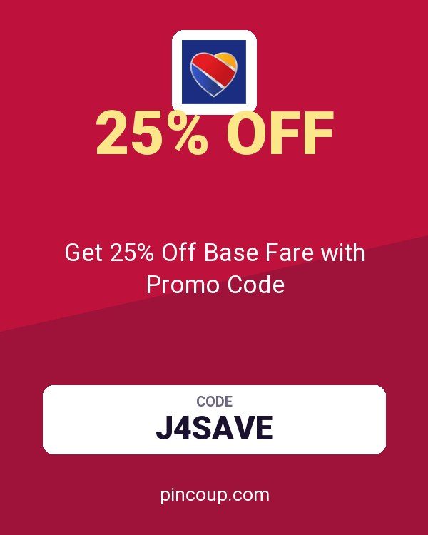 Southwest Airlines Rapid Rewards - Points.com coupon: Get 25% Off Base Fare with Promo Code