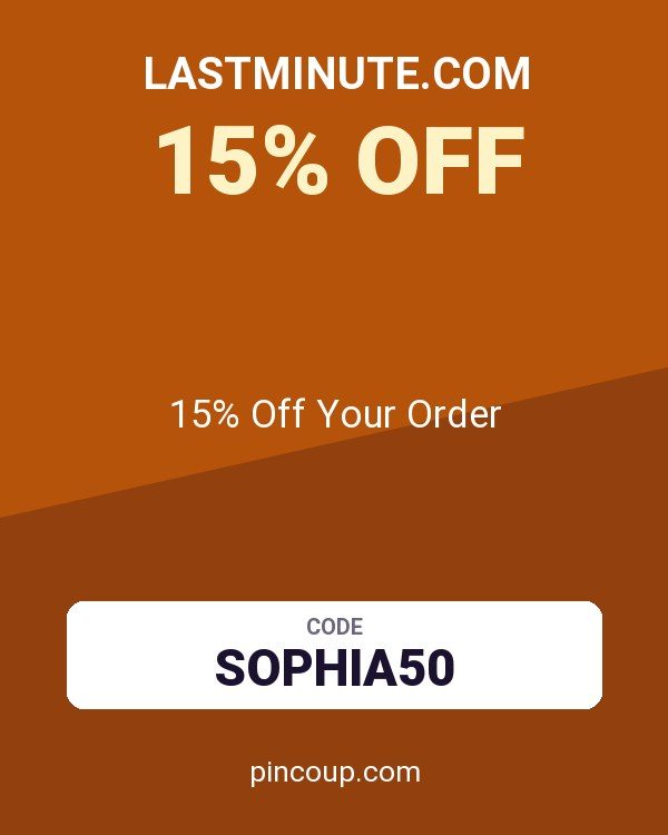 lastminute.com coupon: 15% Off Your Order
