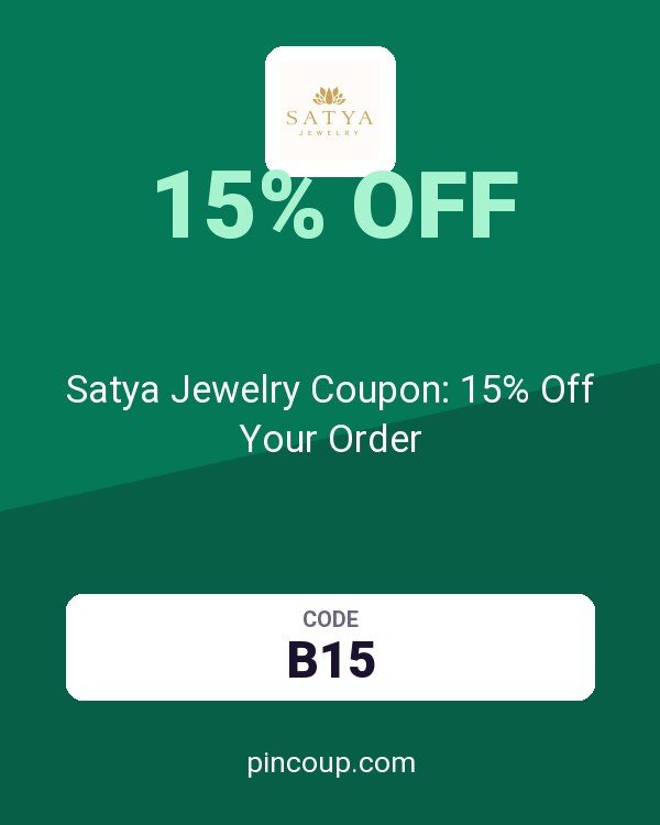 Satya Jewelry Coupon: 15% Off Your Order