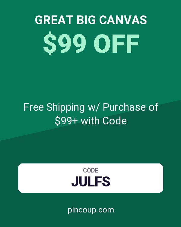Great Big Canvas coupon: Free Shipping w/ Purchase of $99+ with Code