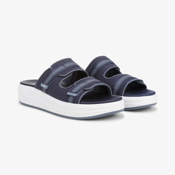 Ryka Viv Slide Sandal Academy Blue Fabric 12.0 M Slip On