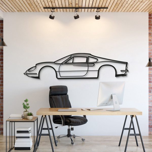 1973 Dino Metal Car Wall Art - MT0153 - 54.3" - 137 cm at Modello Turbo LLC