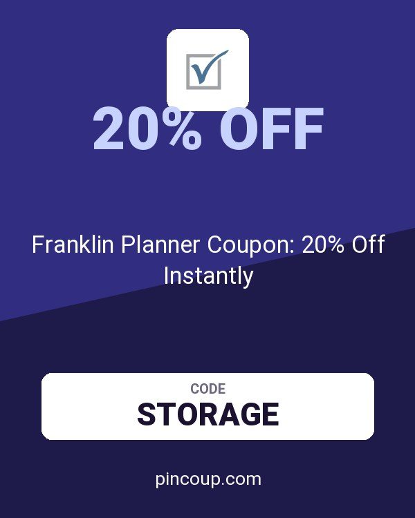 Franklin Planner Coupon: 20% Off Instantly