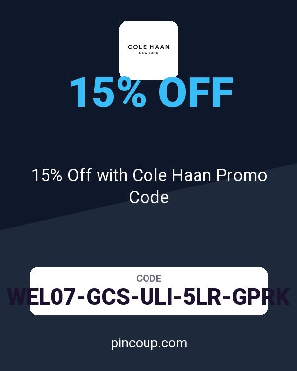 15% Off with Cole Haan Promo Code
