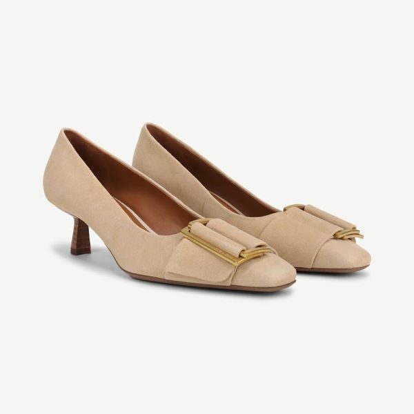 Franco Sarto Franco Rainey Pump (Desert Beige Suede) 11.0 M Slip On Fit, Slip-On Fit