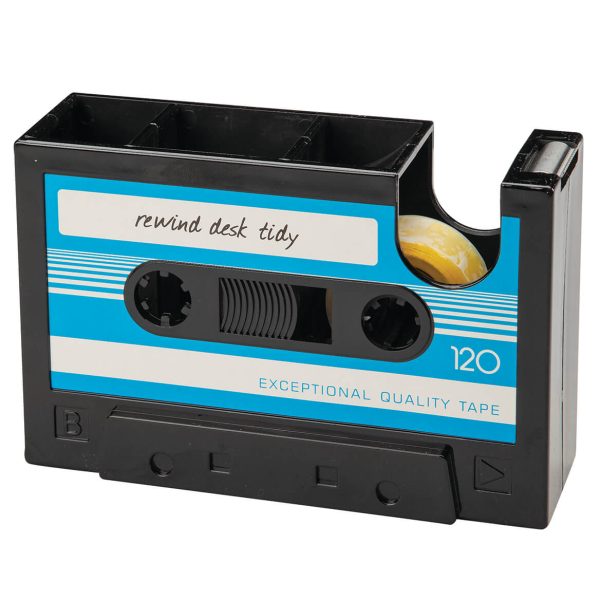 Retro Cassette Tape Dispenser and Desk Organizer at Miles Kimball