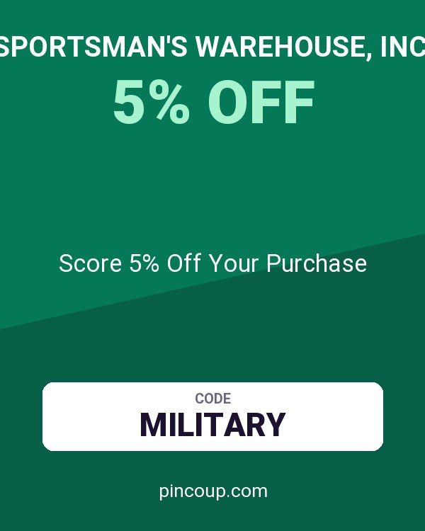 Sportsman's Warehouse, Inc. coupon: Score 5% Off Your Purchase