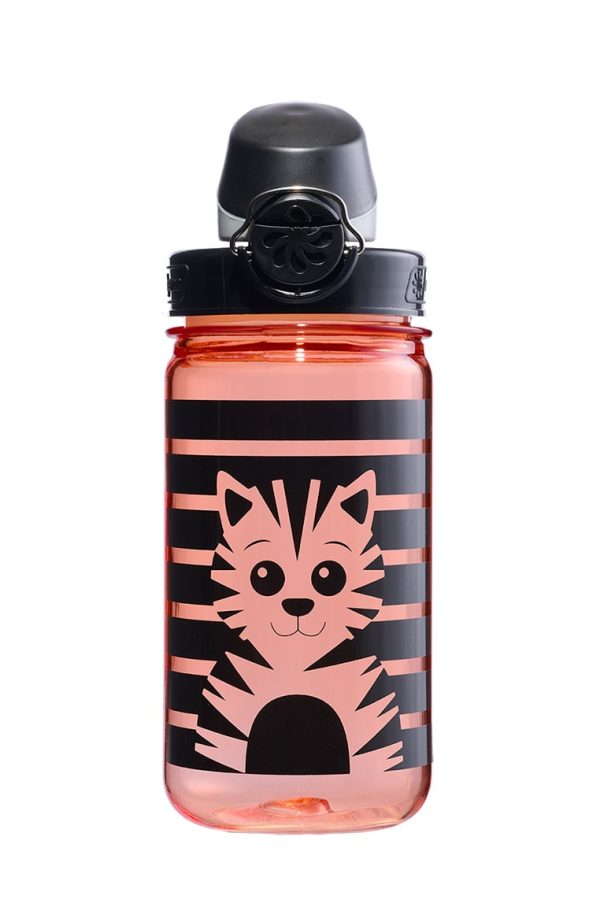 12oz On-The-Fly Kids Lock-Top Bottle with Graphics (Graphic: Striped Tiger) at Nalgene