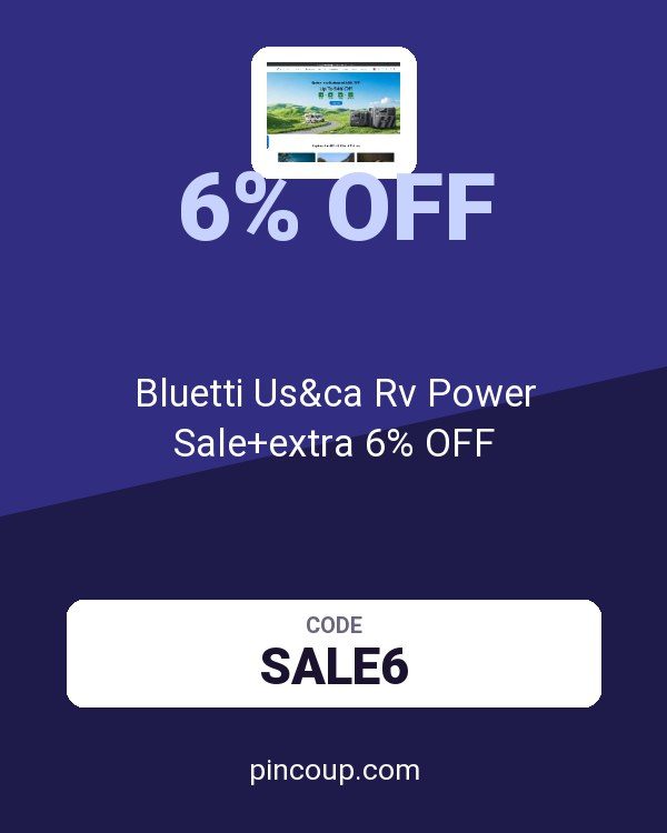 Bluetti Us&ca Rv Power Sale+extra 6% OFF