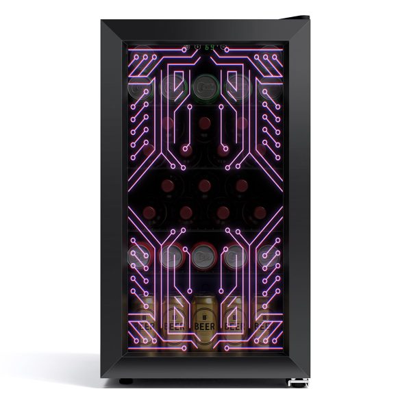 COWSAR 4.4/3.2/2.6 Cu.Ft Beverage Refrigerator Cooler, Reversible door - New 3.2Cu.Ft（Esports games） at Kismile