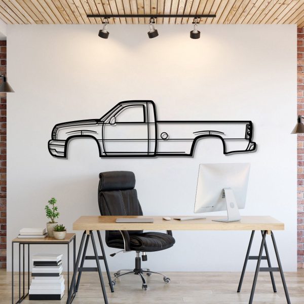 2005 Silverado Metal Car Wall Art - MT0324 - 27.2" - 69 cm at Modello Turbo LLC
