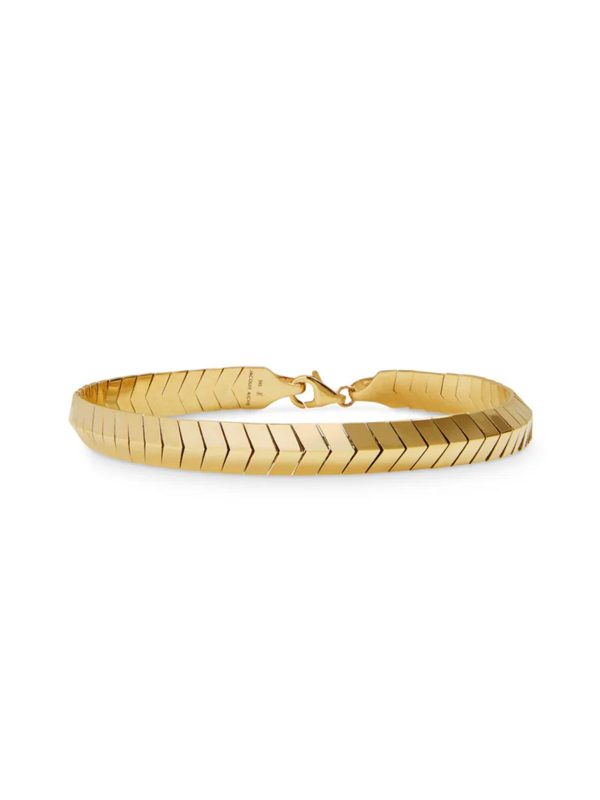 Fishtail Yellow Gold Bracelet at YLANG23