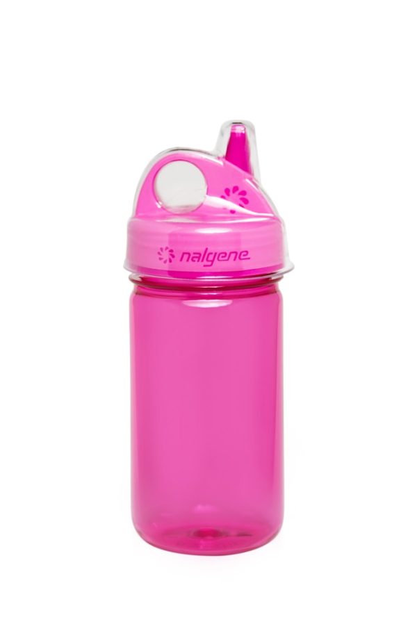 12oz Kids Grip-N-Gulp Sustain Water Bottle (Bottle Color: Pink) at Nalgene