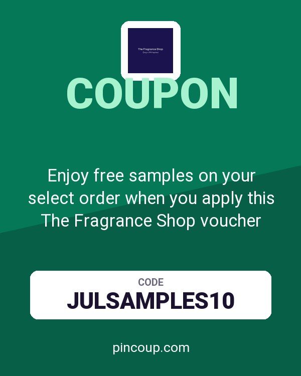 Enjoy free samples on your select order when you apply this The Fragrance Shop voucher code during checkout.