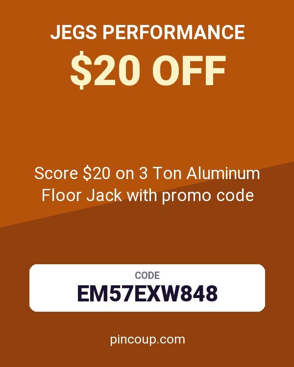 JEGS Performance coupon: Score $20 on 3 Ton Aluminum Floor Jack with promo code