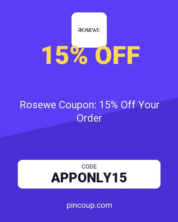 Modlily: Rosewe Coupon: 15% Off Your Order