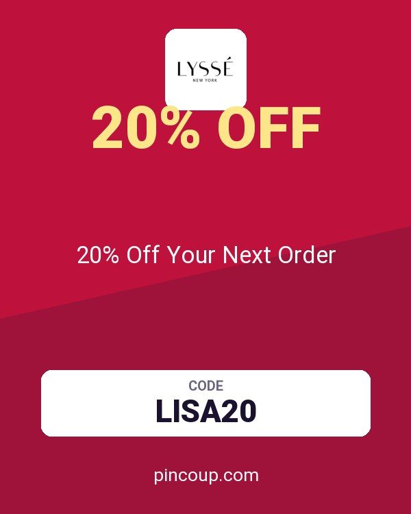 Lysse coupon: 20% Off Your Next Order