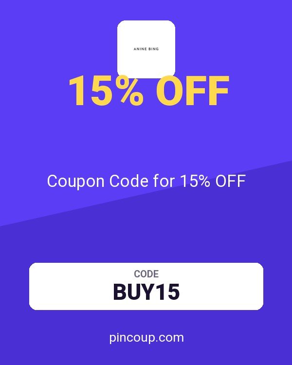 ANINE BING: Coupon Code for 15% OFF