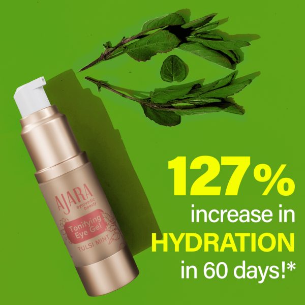 Ajara Tulsi Mint Tonifying Eye Gel - for a more awake look in the mornings at The Ayurveda Experience