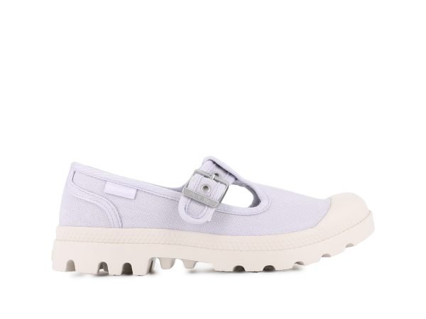 Palladiumboots Womens Pampa Mary-jane Washed Milk Galaxy Low Top Sneaker