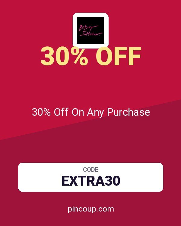 Betsey Johnson coupon: 30% Off On Any Purchase