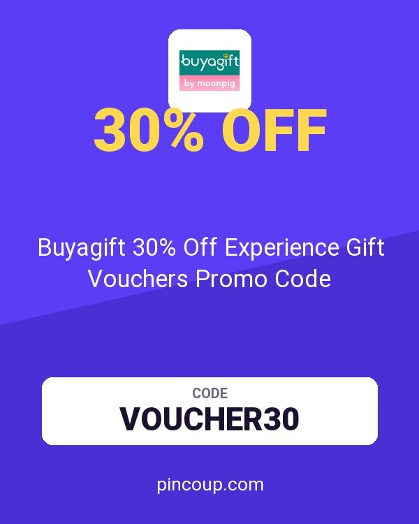 Buyagift.co.uk coupon: Buyagift 30% Off Experience Gift Vouchers Promo Code