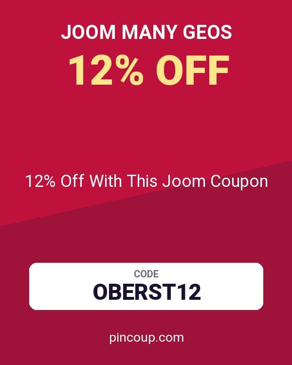 Joom Many GEOs: 12% Off With This Joom Coupon