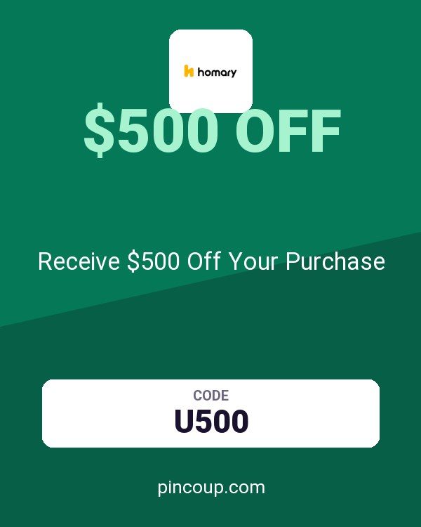 Homary International Limited coupon: Receive $500 Off Your Purchase