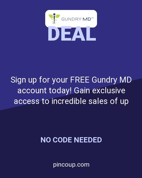 Sign up for your FREE Gundry MD account today! Gain exclusive access to incredible sales of up to 70% off, plus be the first to know about new product releases and insider tips. Do