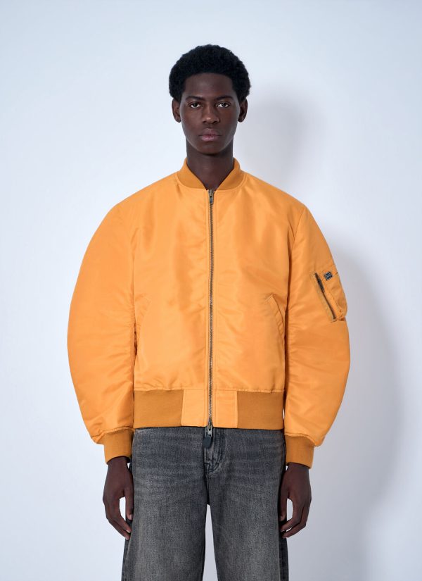 Martine Rose Bomber Jacket With Ribbed Trims - Man Jackets Orange S at LN-CC