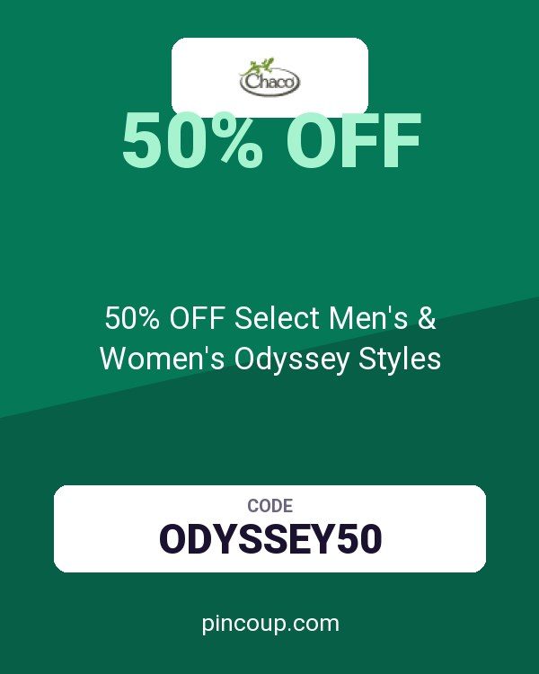 Chacos coupon: 50% OFF Select Men's & Women's Odyssey Styles