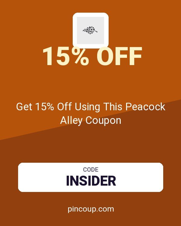 Get 15% Off Using This Peacock Alley Coupon